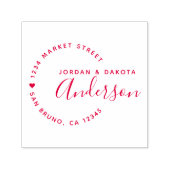 Tampon Auto-encreur Coeur & Élégant Script Nouvelles mauvaises herbes  (Design)