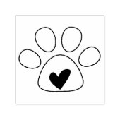 Tampon Auto-encreur Coeur en Paw Chien Love Timbre (Design)