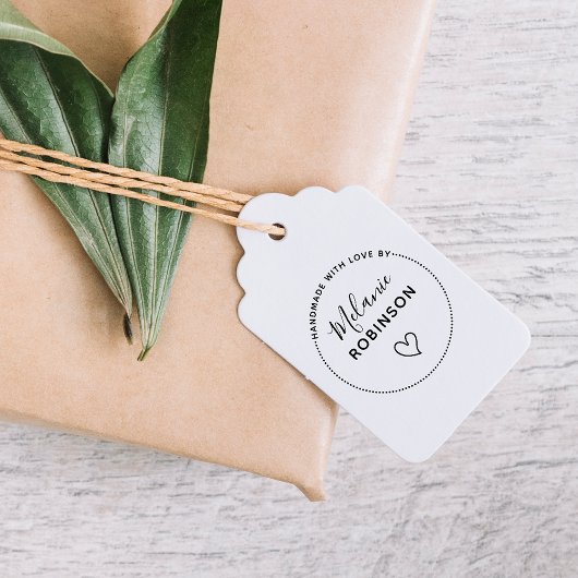 Tampon Auto-encreur Coeur mignon | Fait À La Main Avec Amour Par Nom P
