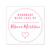 Tampon Auto-encreur Coeur mignon | Nom Personnalisé Script fait main a (Design)