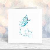 Tampon Auto-encreur Coeur papillon