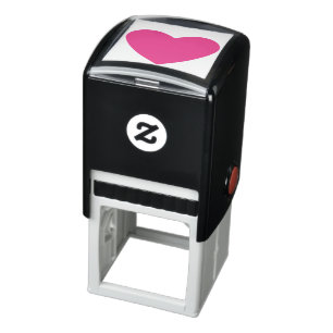Tampon Auto-encreur Coeur rose solide