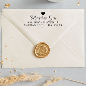 Tampon Auto-encreur Coeur simple | Mariage de nom