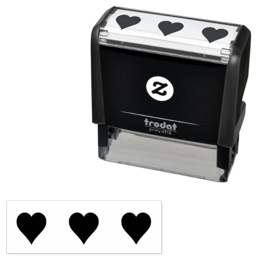 Tampon Auto-encreur COEURS Créatif (En situation)