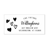 Tampon Auto-encreur Coeurs tirés à la main | MARIAGE (Design)