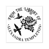 Tampon Auto-encreur Colibris & Hibiscus Tropicaux Bibliothèque de Fleu (Design)