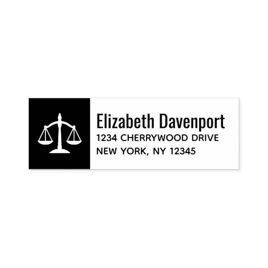 Tampon Auto-encreur Conception de thème de droit de la balance de la j (Design)