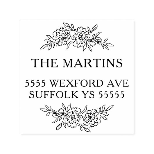 Tampon Auto-encreur Conception des adresses des garlands (Design)