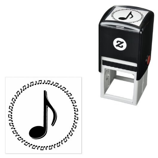 Tampon Auto-encreur Conception musicale à huit notes (En situation)