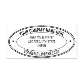 Tampon Auto-encreur Concevez votre propre adresse Oval Stamp Modèle (Design)