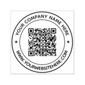 Tampon Auto-encreur Concevez votre propre code QR - Timbre d'arrondi d (Design)