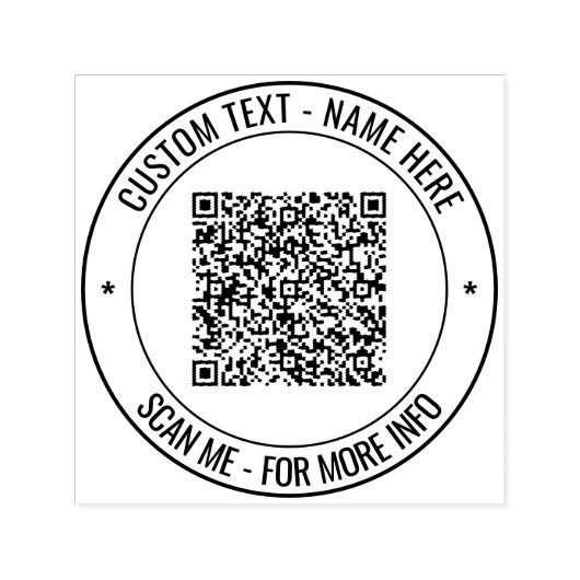 Tampon Auto-encreur Concevez votre propre code QR - Timbre d'arrondi d (Design)
