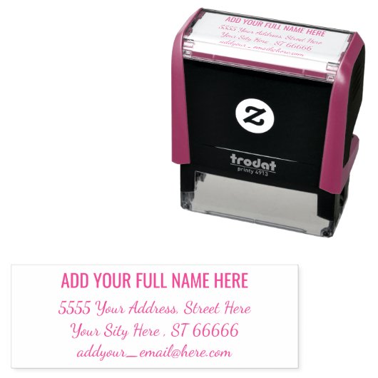 Tampon Auto-encreur Concevez votre propre nom d'adresse auto-encrage T (En situation)