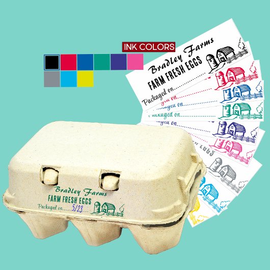 Tampon Auto-encreur Conditionné à date Étiquette de produits alimentai