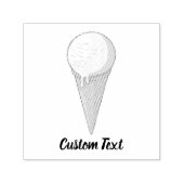 Tampon Auto-encreur Cône de glace à une boule (Design)