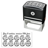 Tampon Auto-encreur Cookies Donuts Pâtisseries Punch Boulangerie Fidél (En situation)