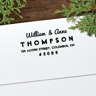 Tampon Auto-encreur Cool Type rétroactif Adresse de retour Timbre auto