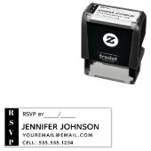 Tampon Auto-encreur Coordonnées RSVP (En situation)