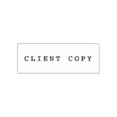 Tampon Auto-encreur Copie de client de texte personnalisée simple (Design)