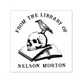 Tampon Auto-encreur Corbeau | Crâne gothique De La Bibliothèque De (Design)