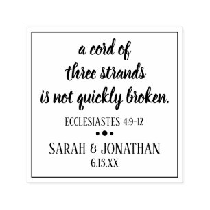 Tampon Auto-encreur Cordon de trois fils Mariage chrétien