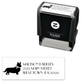 Tampon Auto-encreur Corgi Chien Chien Pembroke Welsh (En situation)