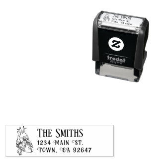 Tampon Auto-encreur Cottagecore Adresse de retour Coeur anatomique