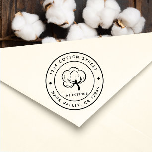 Tampon Auto-encreur Cotton Boll  Créer votre propre adresse de retour