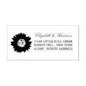 Tampon Auto-encreur Country Rustic Sunflower Adresse de retour (Design)