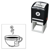Tampon Auto-encreur Coupe de thé à vapeur (En situation)