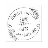 Tampon Auto-encreur Couple Couple Hand Lettered Script Enregistrer la (Design)