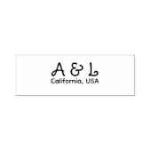 Tampon Auto-encreur Couple Initials Monogram Stamp (Design)