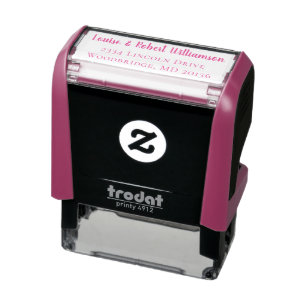 Tampon Auto-encreur Couple moderne Couple Adresse de retour personnali