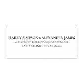 Tampon Auto-encreur Couples classiques Adresse de retour personnalisée (Design)