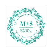 Tampon Auto-encreur Courbe Florale Nouveaux Mauvais Maux Initiales Adr (Design)