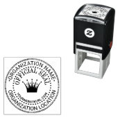 Tampon Auto-encreur Couronne #4 Générique Personnalisé Nom officiel du (En situation)