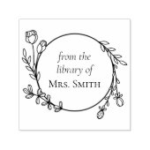 Tampon Auto-encreur Couronne de fleurs de la bibliothèque de (Design)