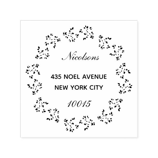 Tampon Auto-encreur Couronne Festive Holiday (Design)