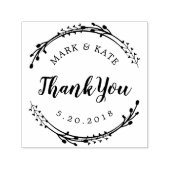 Tampon Auto-encreur Couronne Rustique Mariage personnalisé Favoriser M (Design)