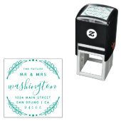 Tampon Auto-encreur Couronne Rustique personnalisée | L'avenir M. & Mm (En situation)