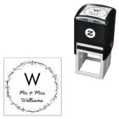 Tampon Auto-encreur Couronne simple - M. & Mme Monogram (En situation)