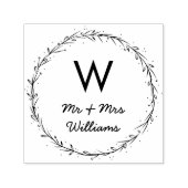 Tampon Auto-encreur Couronne simple - M. & Mme Monogram (Design)