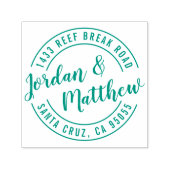 Tampon Auto-encreur Courrier à main marié Script de retour Adresse (Design)