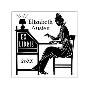 Tampon Auto-encreur Coutume ex de Madame bureau de Deco d'ex-libris de