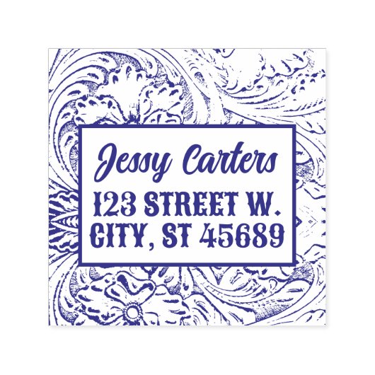 Tampon Auto-encreur Cowboy Rustique Pays Occidental Outils Cuir (Design)