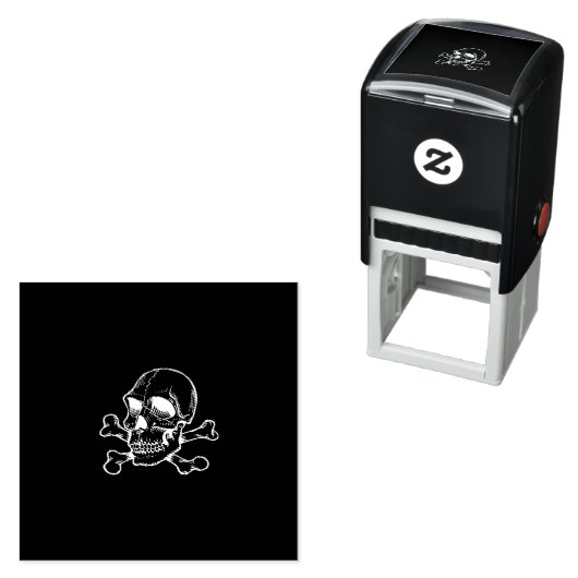 Tampon Auto-encreur Crâne 816 (Halloween) (En situation)