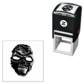 Tampon Auto-encreur Crâne noir (En situation)