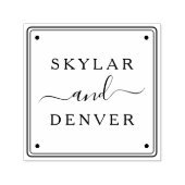 Tampon Auto-encreur Create Your Own Minimalist Script Couple's Name  (Design)