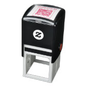 Tampon Auto-encreur Create Your Own QR Code Stamp Template Custom Text (Produit)
