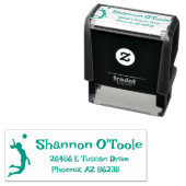 Tampon Auto-encreur Création personnalisée Timbre en caoutchouc volley (En situation)